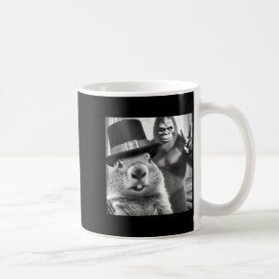 Caneca De Café Marmota Tirando Selfie Com Pé Grande Dia Da Marmot