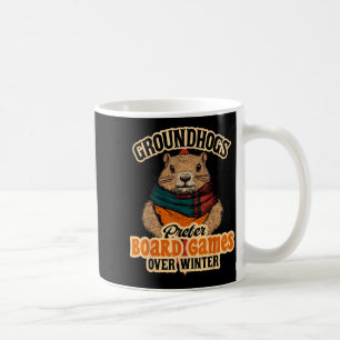 Caneca De Café Marmotas Preferem Jogos de Tabuleiro ao Inverno