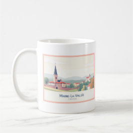 Caneca De Café Marne-La-Vallée França Pastel Viagem