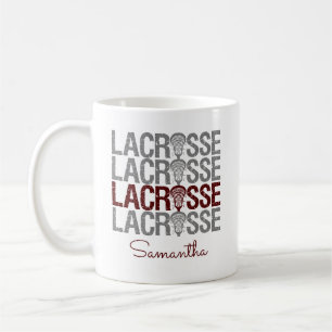 Caneca De Café Maroon - Palavra de Lacrosse em Dificuldade