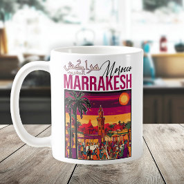 Caneca De Café Marrakech Marrocos Souvenir Viagem de Turismo