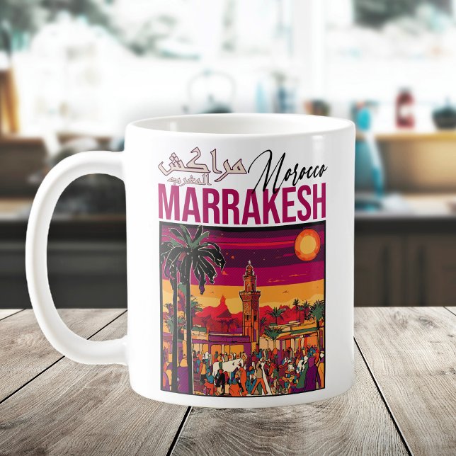 Caneca De Café Marrakech Marrocos Souvenir Viagem de Turismo (Criador carregado)
