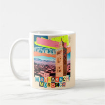 Marrakech Marrocos Viagem Koutoubia Skyline Vintag