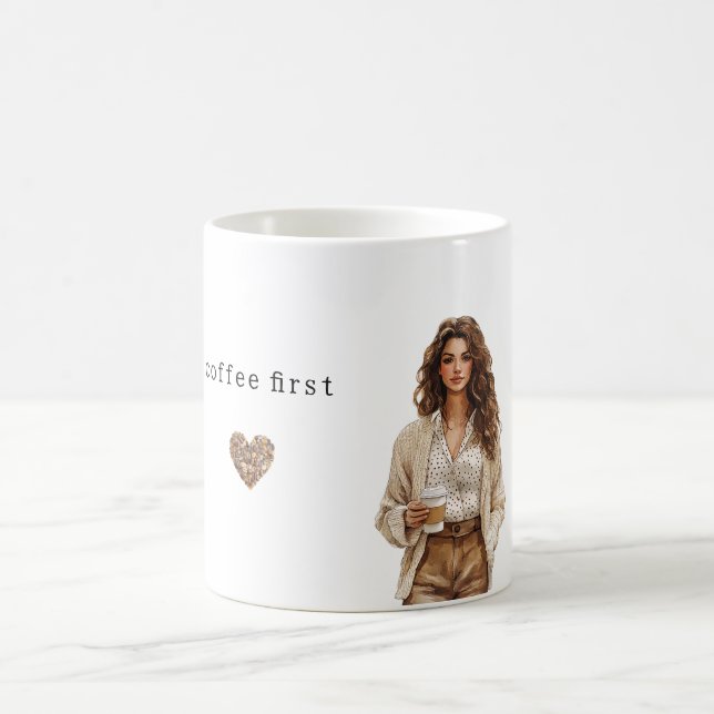Caneca De Café Marrom Pêssego Creme de Café  (Centro)