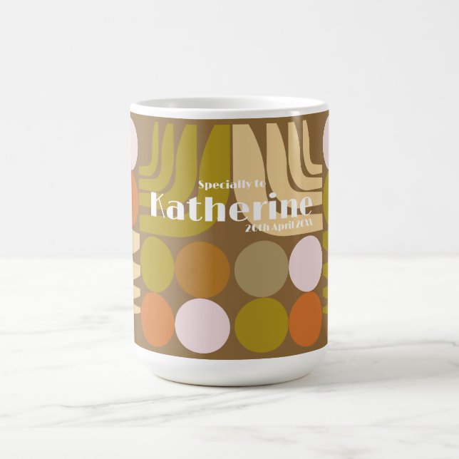 Caneca De Café Marrom Verde Laranja Boêmio (Centro)