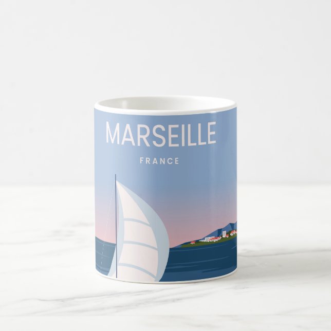 Caneca De Café Marselha França paisagem (Centro)