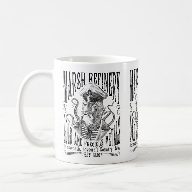 Caneca De Café Marsh Refining Company Innsmouth Lovecraft (Esquerda)