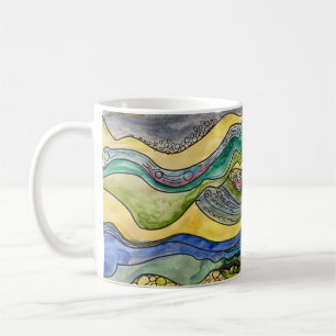 Caneca De Café Marsh Watercolor no Café Mug