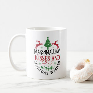 Caneca De Café Marshmallow Kisses e Warm Holiday