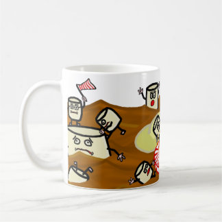 Caneca De Café Marshmallows que afogam-se no chocolate quente