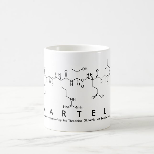 Caneca De Café Martell peptide name mug (Centro)