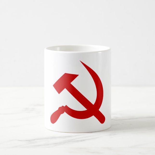 Caneca De Café Martelo comunista e símbolo falciforme (Centro)