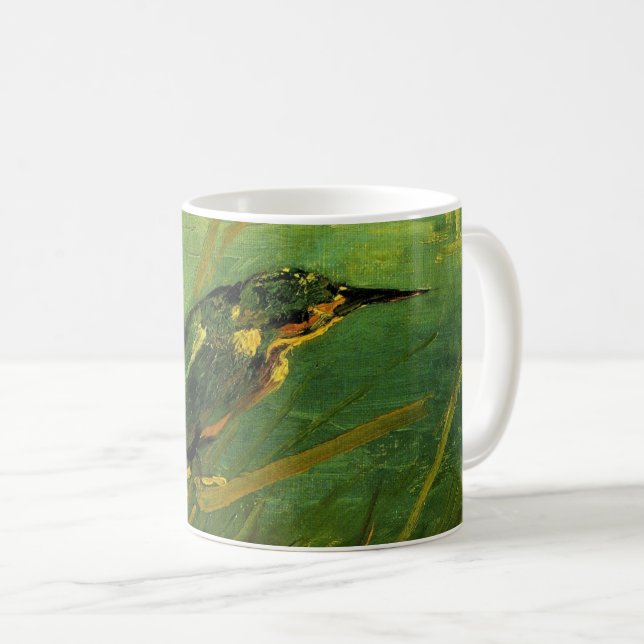 Caneca De Café Martim-pescador de Vincent van Gogh (Frente Esquerda)