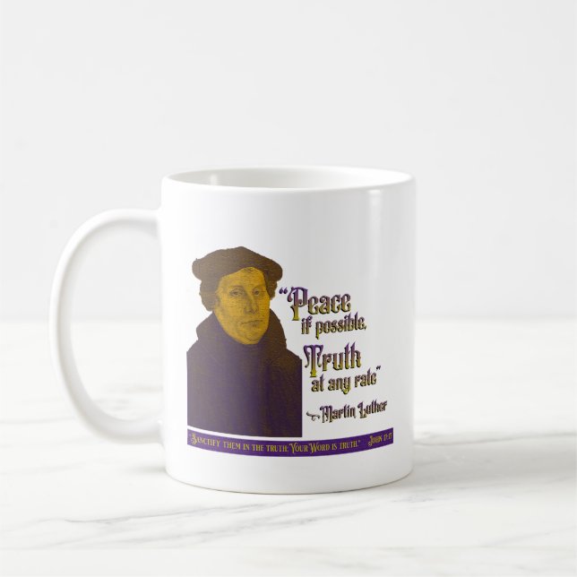 Caneca De Café Martin Luther Peace and Truth (Esquerda)