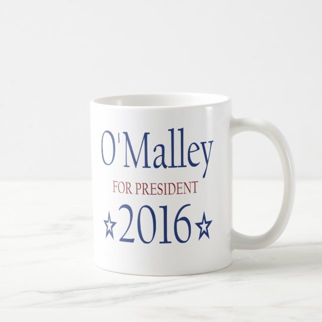 Caneca De Café Martin O'Malley para o presidente 2016 (Direita)