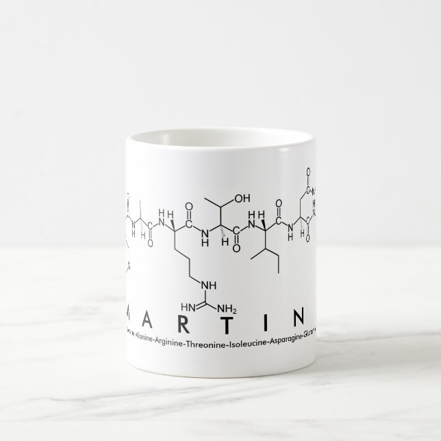 Caneca De Café Martine peptide nome mug (Centro)