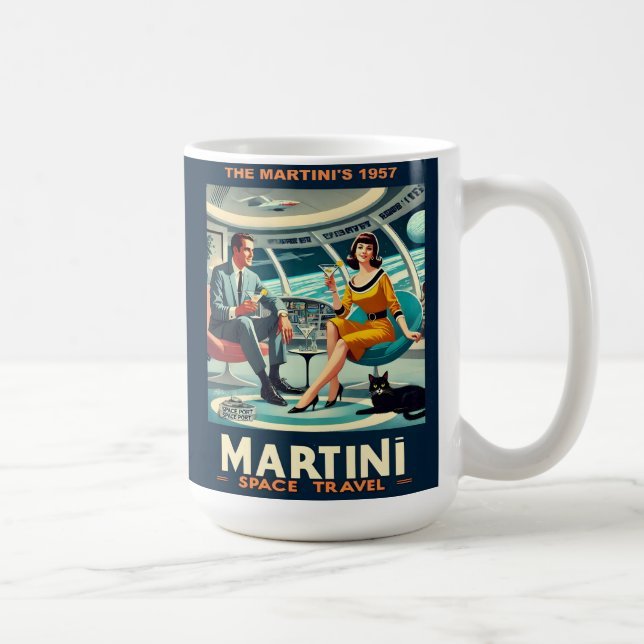 Caneca De Café Martini Space Travel Posters The Martini's 1957 (Direita)