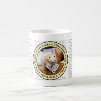 Caneca De Café Marty Mouse "I Love Books" Café Mug