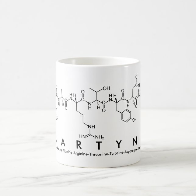 Caneca De Café Martyna peptide name mug (Centro)