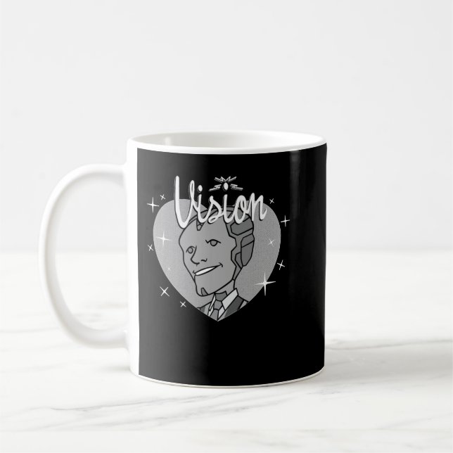 Caneca De Café Marvel WandaVision Heart Retro 60s Sweatshi (Esquerda)