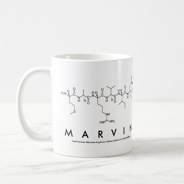Caneca De Café Marvin peptide name mug (Esquerda)