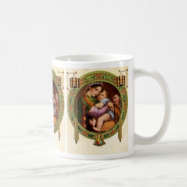 Caneca De Café Mary e Jesus com azevinho