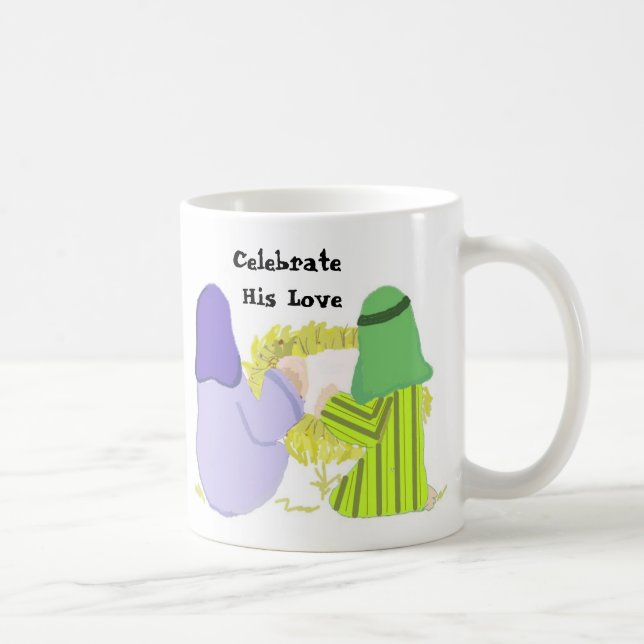 Caneca De Café Mary, Joseph e Jesus Bebê (Direita)