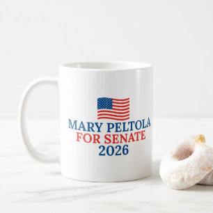 Caneca De Café Mary Peltola para Senado Eleição 2026 Alasca