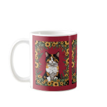 Maryland Calico Cat And Black Eyed Susan Flowers 4