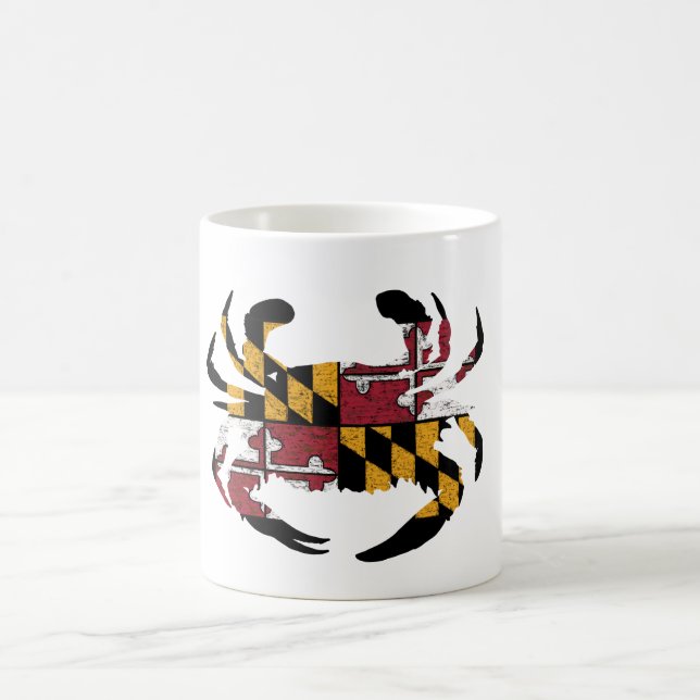 Caneca De Café Maryland Flag Blue Crab (Centro)
