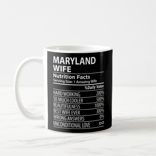 Caneca De Café Maryland Md Nutrition Facts U.A. (Esquerda)