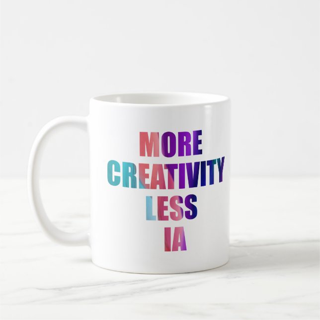 Caneca De Café Más creatividad y menos inteligencia artificial (Esquerda)