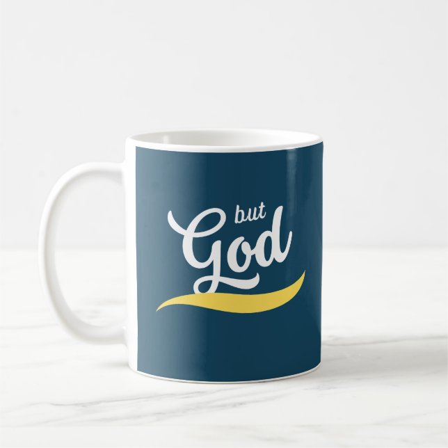 Caneca De Café Mas Deus Retro Mug, Faith Mug, Christian Gift Mug (Esquerda)