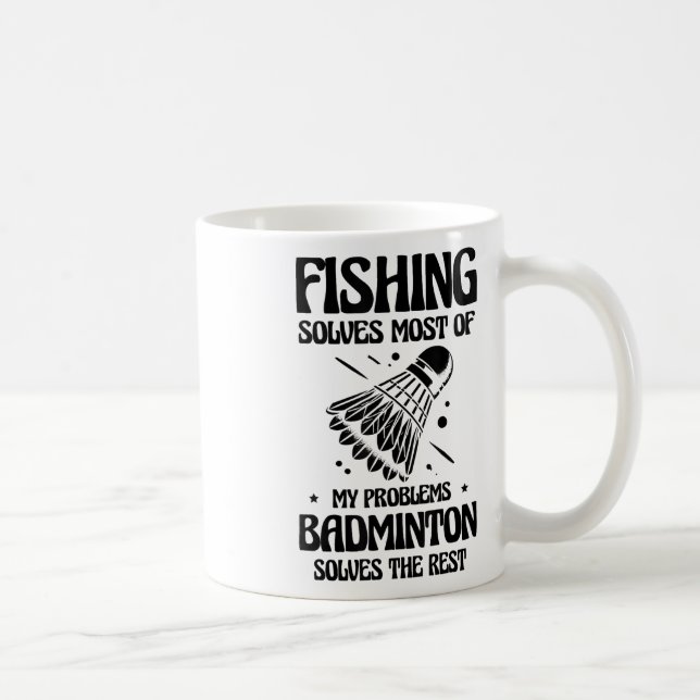 Caneca De Café Mas na minha cabeça estou jogando peteca de badmin (Direita)