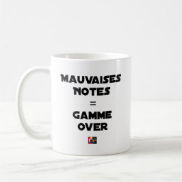 Caneca De Café MÁS NOTAS = GAMA OVER - Jogos de palavras