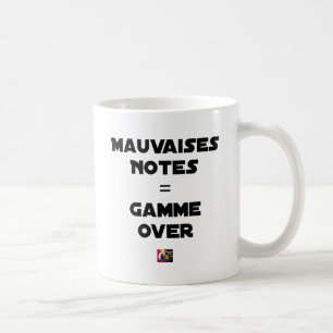 Caneca De Café MÁS NOTAS = GAMA OVER - Jogos de palavras
