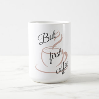 Caneca De Café Mas primeiro, café Caneca Minimalista / cute café 