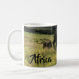 Caneca De Café Masai Mara de Kenya dos elefantes de África