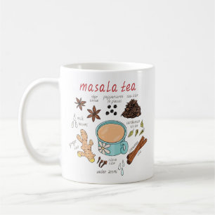 Caneca De Café Masala Tea Coffee Mug para amantes de chá