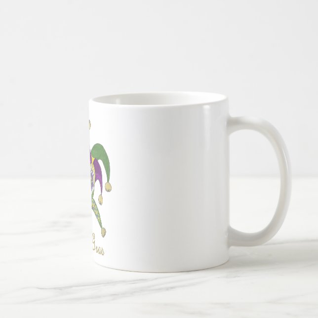 Caneca De Café Máscara Colorida de Bobos do Carnaval (Direita)