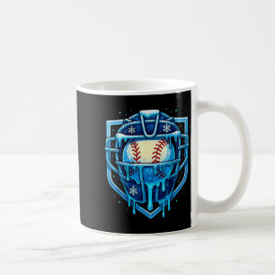 Caneca De Café Máscara de apanhador de beisebol de gotejamento de
