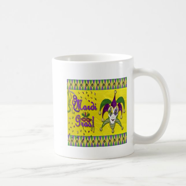 Caneca De Café Máscara de Bobo Carnaval Arlequim (Direita)