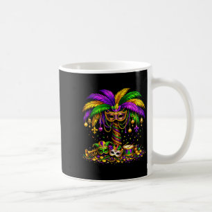 Caneca De Café Máscara de contas havaianas de palmeira de carnava