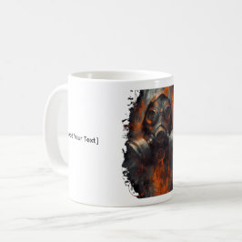 Caneca De Café Máscara de Gás Pós-Apocalíptica Grunge Tóxico
