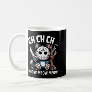 Caneca De Café Máscara de Gato Ch Ch Ch Meow Meow Divertida de Ha