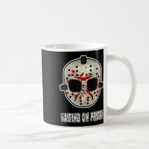 Caneca De Café Máscara de Hockey com Dia de as Bruxas engraçado E