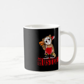 Caneca De Café Máscara de Hóquei Hop Hop Hop Teddy Bear Divertido