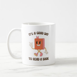 Caneca De Café Máscara de Livro Retro É um Bom Dia para Ler um Li