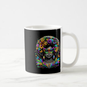 Caneca De Café Máscara de Miçangas Afro-Africana Mardi Gras Carro