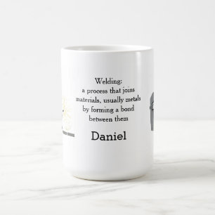 Caneca De Café Máscara de Soldagem com Nome